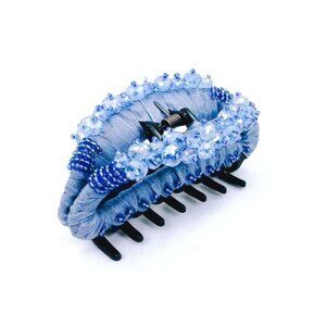 3/$25 🏷️  Crystal Hair Claw for her Sapphire Blue Jaw Clip for her sth blue
